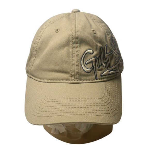 Surf Style Gulf Shore Alabama Beige Logo Strapback Hat,Cap OSFM - Picture 2 of 6